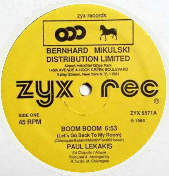 PAUL LEKAKIS / BOOM BOOM (LET'S GO BACK TO MY ROOM) – ALFFO RECORDS